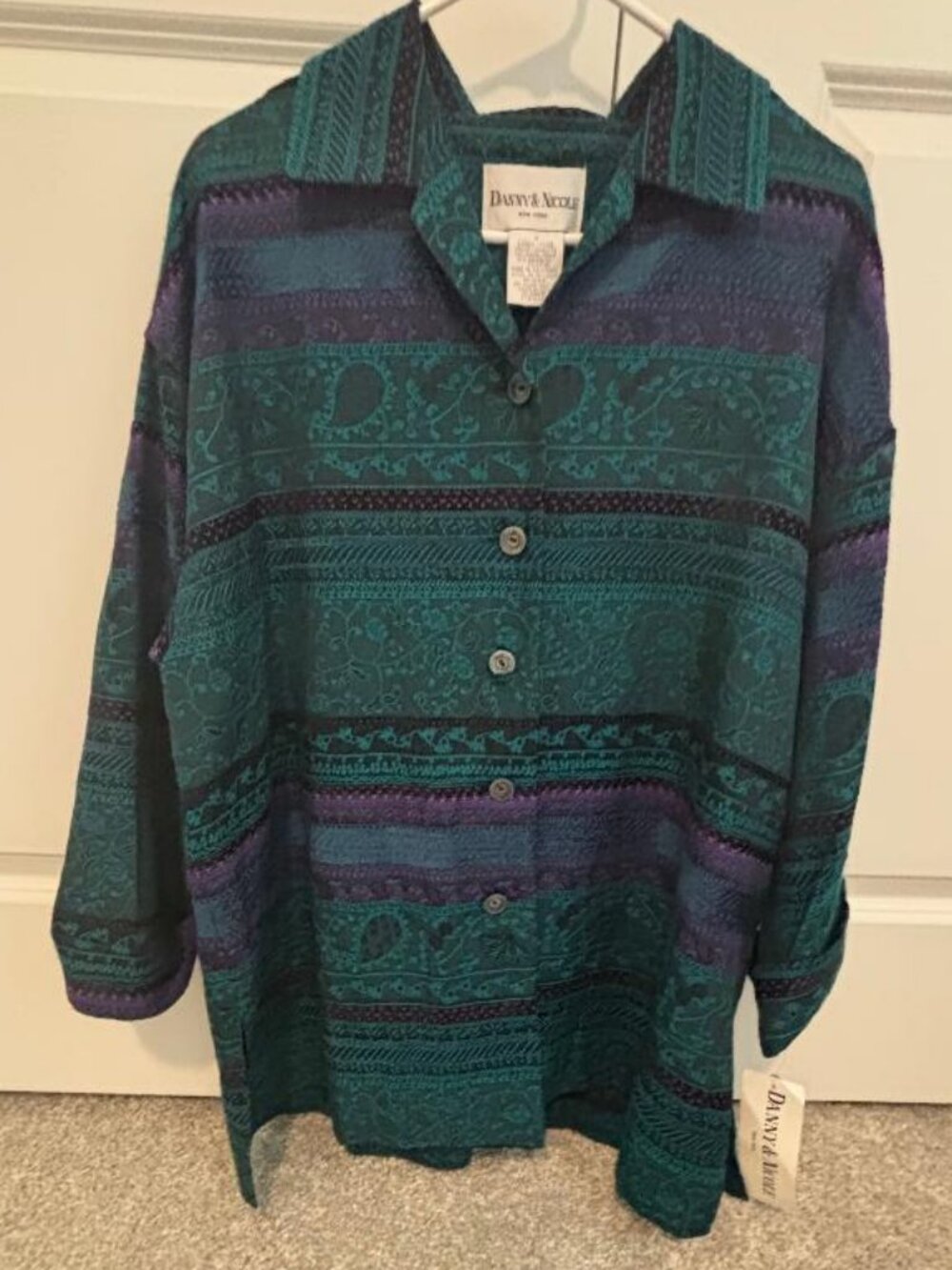 Danny & Nicole Women's Blazer/Jacket Multi Colors Side Slits 8 NWT